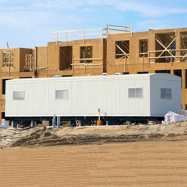 our construction trailers can be delivered directly to your construction site